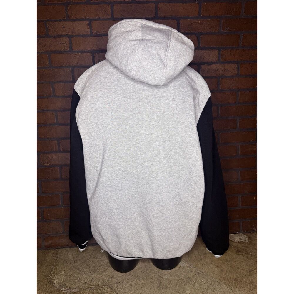 JH Design Sacramento Kings Reversible Hooded Jacket Gray Black Fleece Mens 3XL